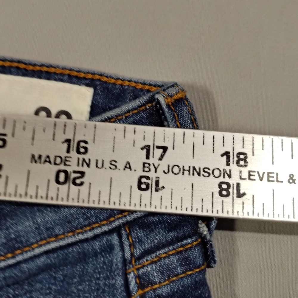 Rag and Bone Jeans Womens 33 Blue Mariposa Raw Hem Straight Leg Stretch USA - Picture 6 of 12